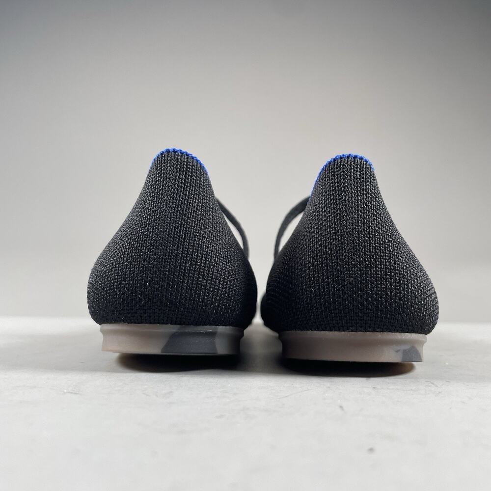 Rothy's Black Knit Mary Jane Flats with Blue Trim - Picture 3 of 9